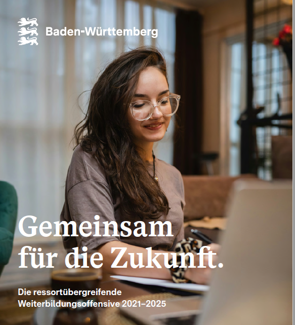 Symbolbild für Neuigkeit "Digitale Broschüre „Gemeinsam für die Zukunft – Die ressortübergreifende Weiterbildungsoffensive 2021-2025“ "